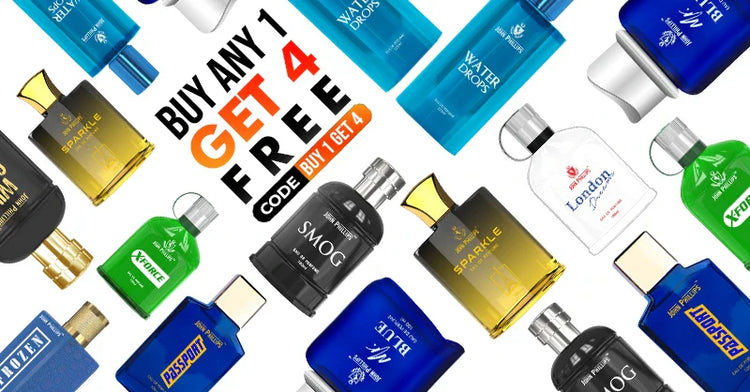Buy 1 Get 4 Free | Add Any 5 Perfumes To Cart | CODE : BUY1GET4