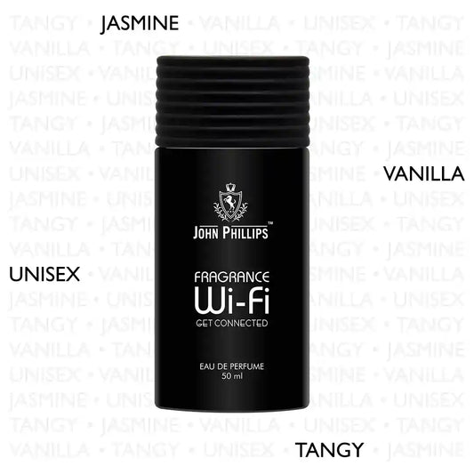 FRAGRANCE WIFI  Tangy & Vanilla Sweet  Skin Friendly & Long Lasting  Eau De French Perfume by John Phillips  Ideal for Men & Women  Unisex   Best Fragrance For   Gym Travel