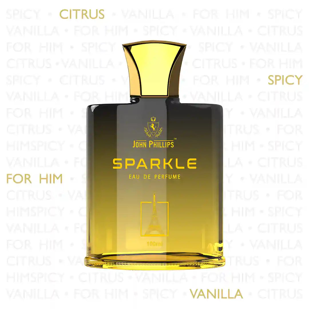 SPARKLE Aromatic Citrusy Lavender & Spicy Skin Friendly & Long Lasting Eau De French Perfume by John Phillips Ideal for Men & Women Unisex Best Fragrance For Party Date