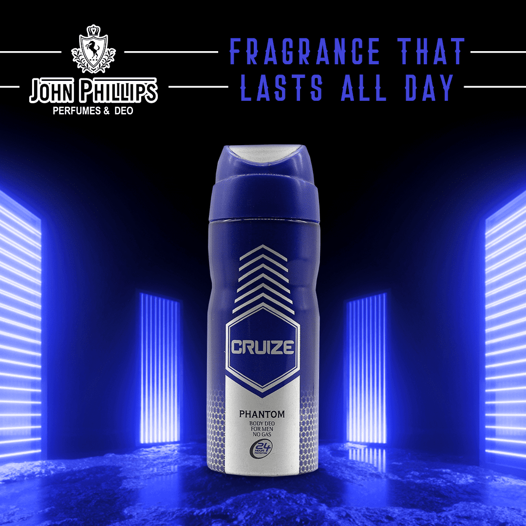 Cruize Phantom & Passionate No Gas Deo For Him ( 150ml x 2 )