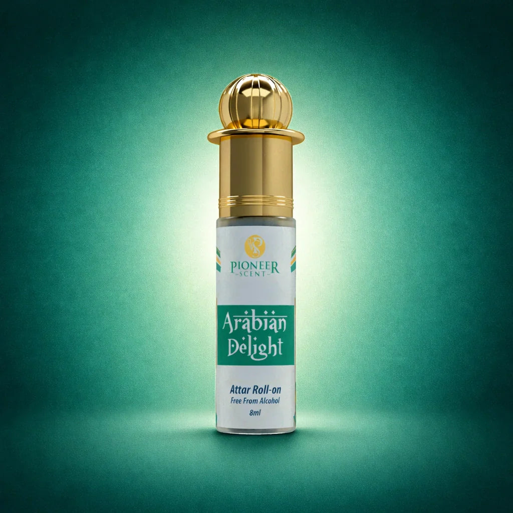 Arabian Delight non alcoholic attar perfume 8ml traditional oud fragrance with saffron rose amber cardamom resin long lasting attar