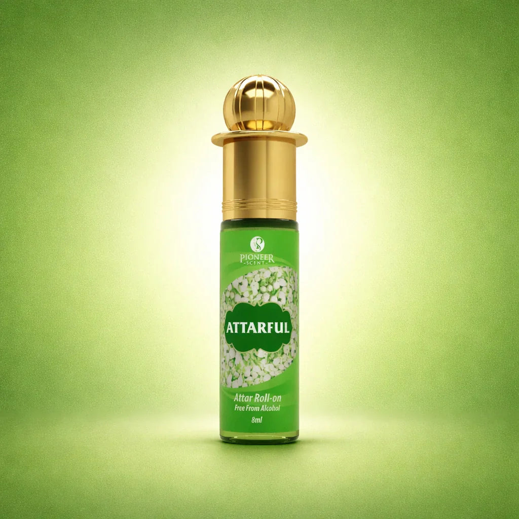 Attarful non alcoholic attar perfume 8ml floral fragrance with white florals jasmine fruity notes soft woods long lasting attar