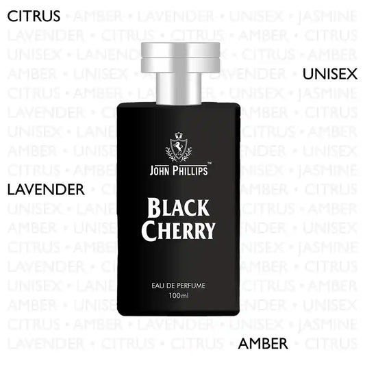 BLACKCHERRY  Fougere Aromatic  Skin Friendly & Long Lasting  Eau De French Perfume by John Phillips  Ideal for Men & Women  Unisex   Best Fragrance For   Party  Gym  Date