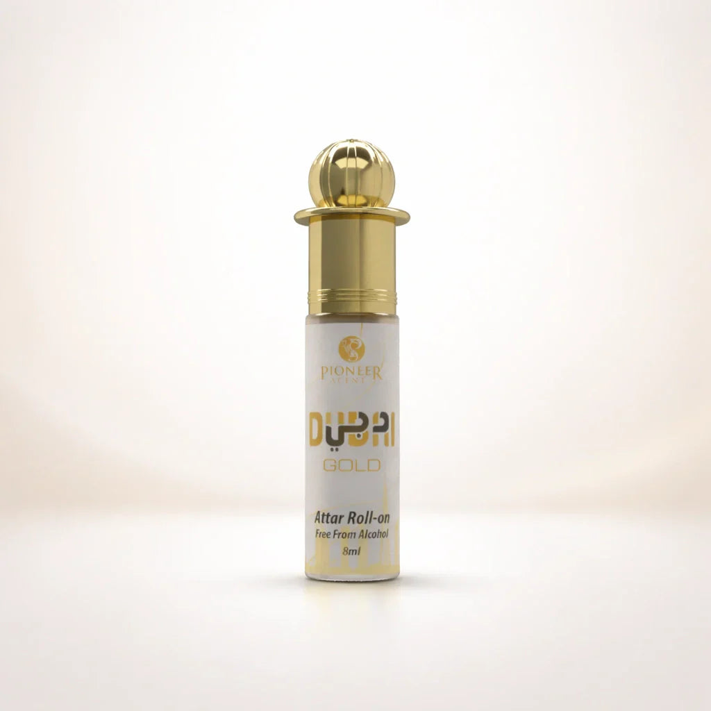 Dubai Gold non alcoholic attar perfume 8ml luxurious oud fragrance with citrus florals saffron amber musk long lasting attar