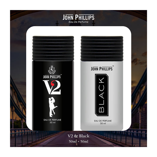 V2 & Black - Unisex Fragrance Combo Set ( 50ml + 50ml )