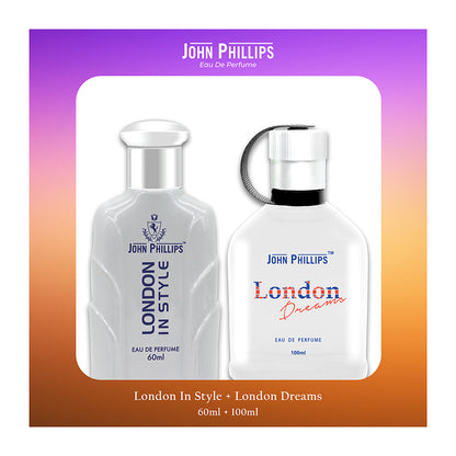 London Dreams & London In Style - Unisex Fragrance Combo Set - 100ml + 60ml