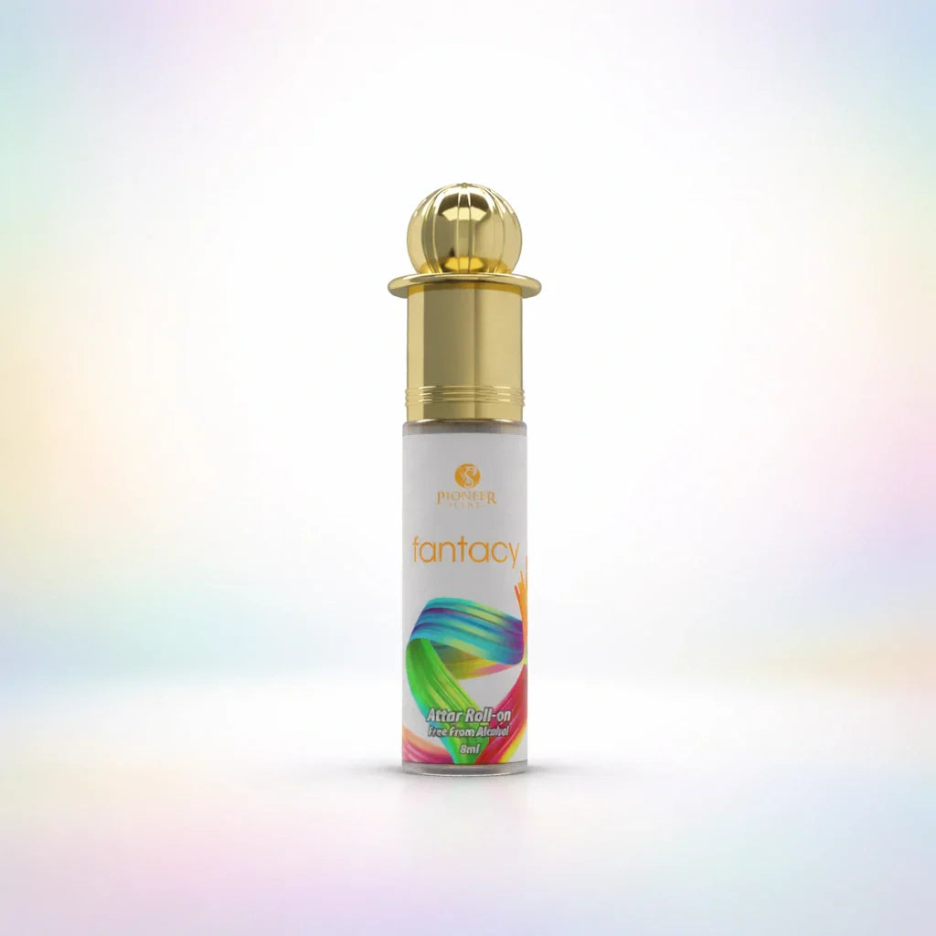 Fantacy non alcoholic attar perfume 8ml fruity floral fragrance with citrus mango rose jasmine amber long lasting attar