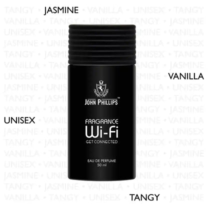 FRAGRANCE WIFI  Tangy & Vanilla Sweet  Skin Friendly & Long Lasting  Eau De French Perfume by John Phillips  Ideal for Men & Women  Unisex   Best Fragrance For   Gym Travel