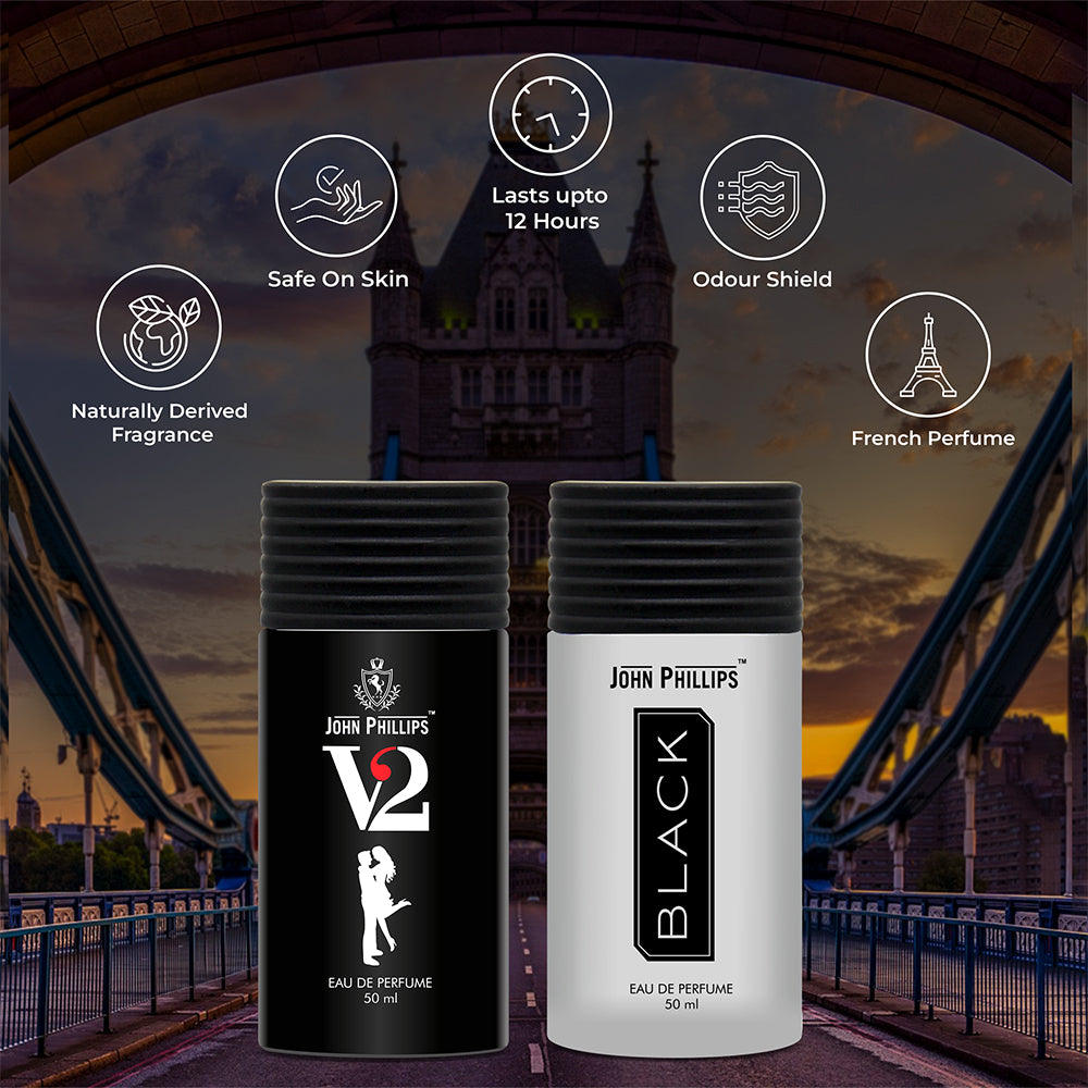 V2 & Black - Unisex Fragrance Combo Set ( 50ml + 50ml )