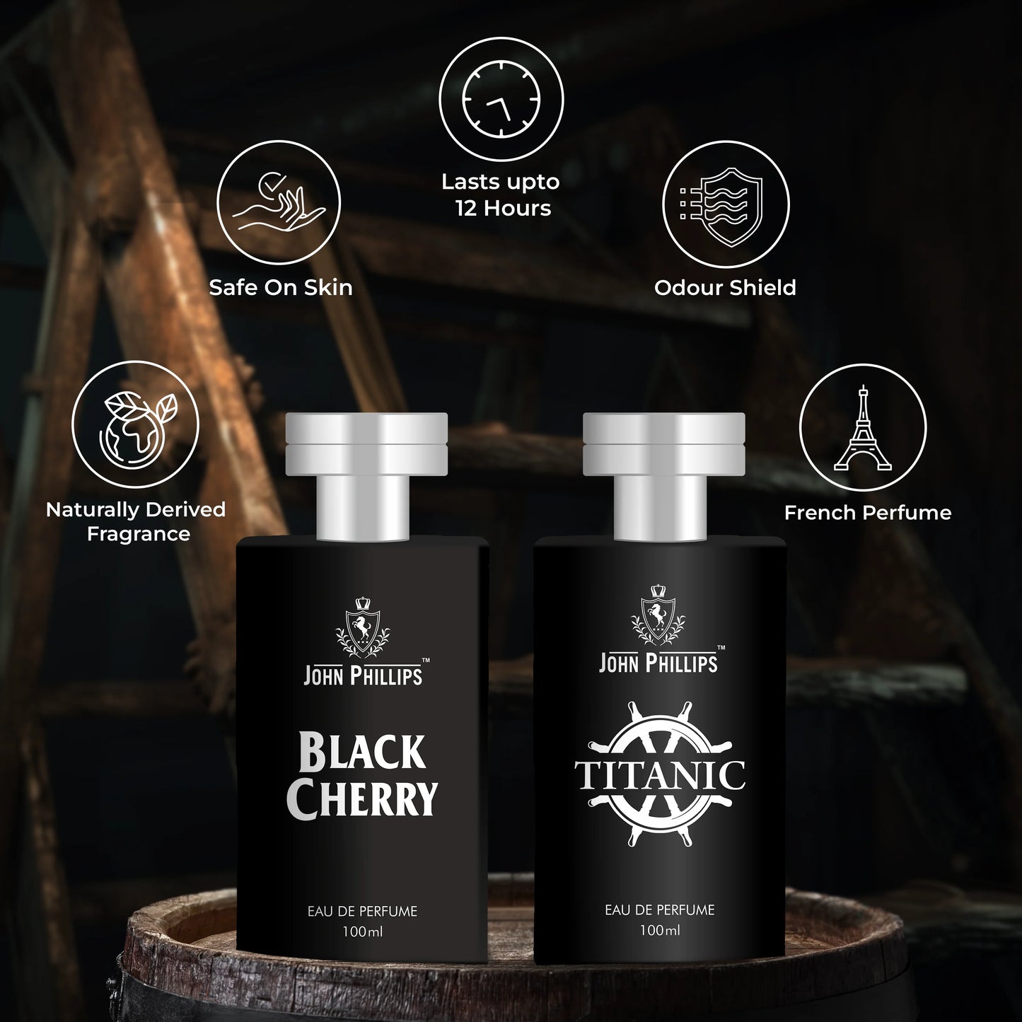 Black Cherry & Titanic | Fragrance Combo Set for Him & Her ( 100ml + 100ml )