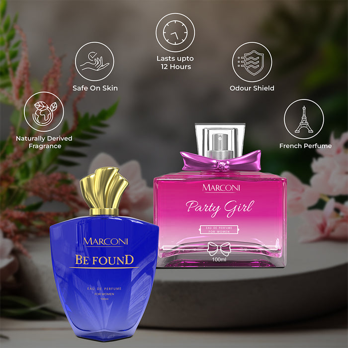 Be Found & Party Girl | Fragrance Combo Set for Her ( 100ml x 2 )
