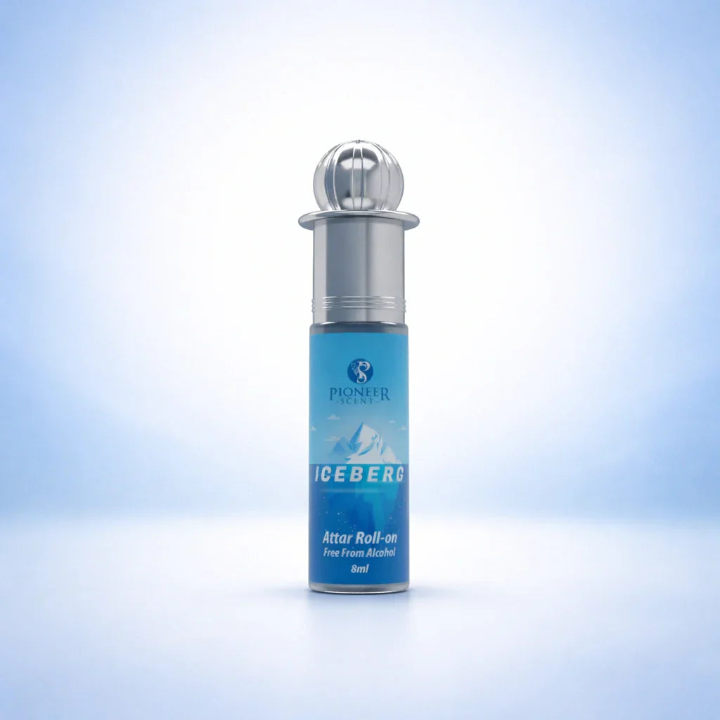 Iceberg non alcoholic attar perfume 8ml aquatic fresh fragrance with mint sea notes lavender sandalwood amber long lasting attar