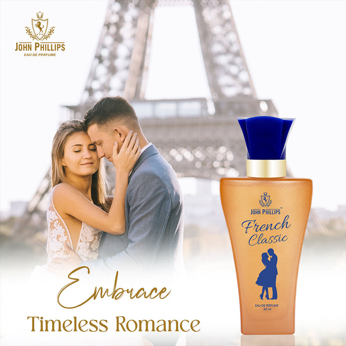 FRENCH CLASSIC | Skin Friendly & Long Lasting Perfume | Women Fragrance For Morning,Travel & Date | 60ML - 1000+ Sprays