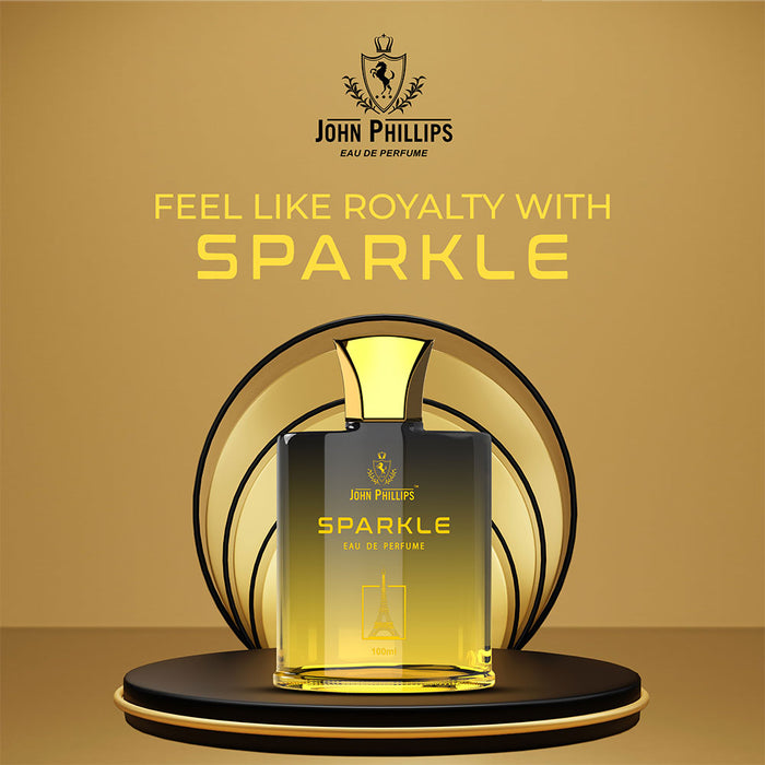 SPARKLE | Skin Friendly & Long Lasting Perfume | Spicy,Citrus & Vanilla Fragrance For Party & Date | 100 ML - 1600+ Sprays
