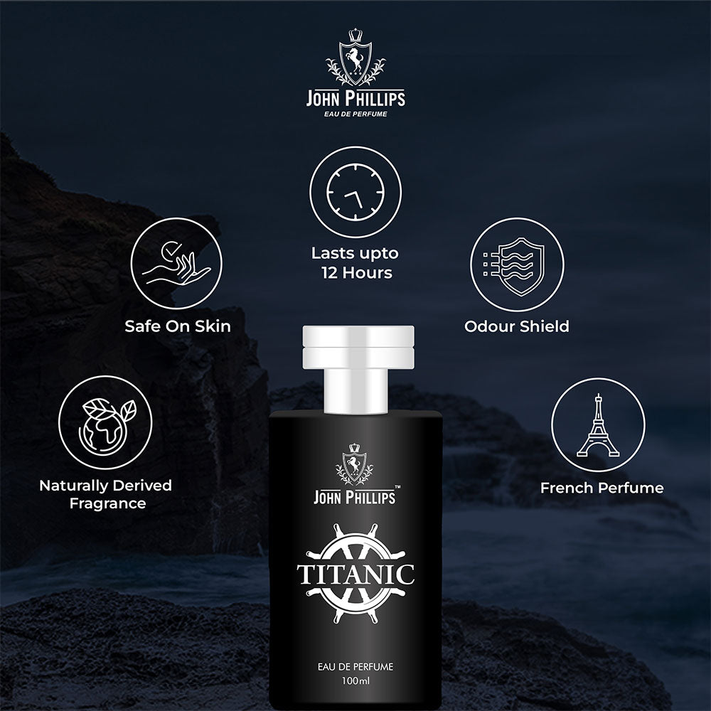 TITANIC Skin Friendly & Long Lasting Perfume Unisex Fragrance For John Phillips Perfumes