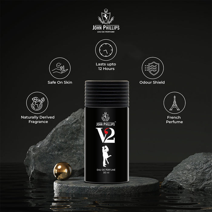 V2 | Skin Friendly & Long Lasting Citrus Perfume | Unisex Fragrance For Morning,Travel, Dates & Party | 50 ML - 900+ Sprays