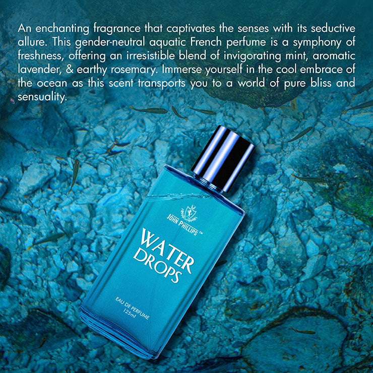WATER DROPS Skin Friendly,Long Lasting Perfume Aquatic Marine Un John Phillips Perfumes