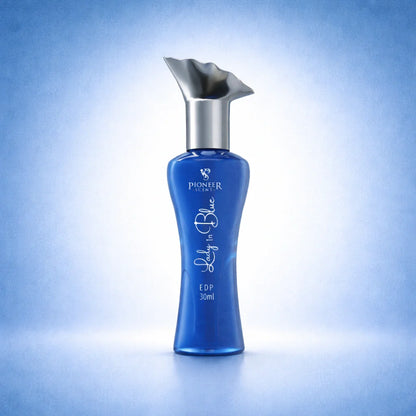 Lady in Blue French perfume 30ml elegant floral fragrance with peach plum jasmine rose vanilla musk amber long lasting women’s perfume