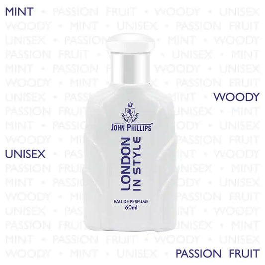 LONDON IN STYLE  Musky Woody & Ambery  Skin Friendly & Long Lasting  Eau De French Perfume by John Phillips  Ideal for Men & Women  Unisex   Best Fragrance For   Morning  Travel