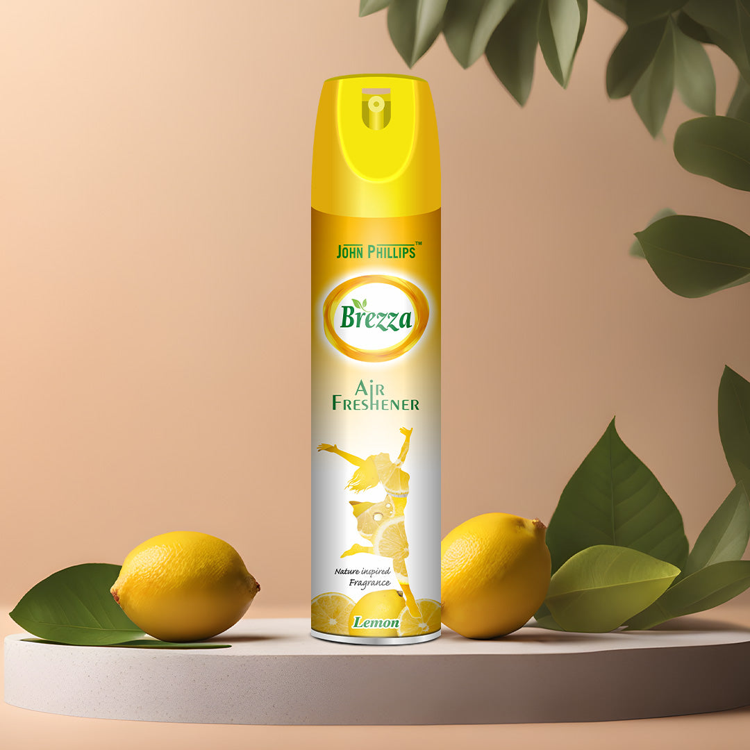 John Phillips BREZZA LEMON Air / Room Freshener | Best for Office, Home, Kitchen & Bathroom | 234 ml