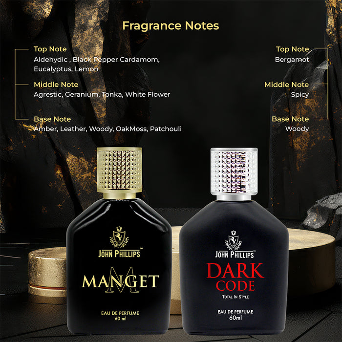Manget & Dark Code - Fragrance Combo Set for Him ( 60ml + 60ml )