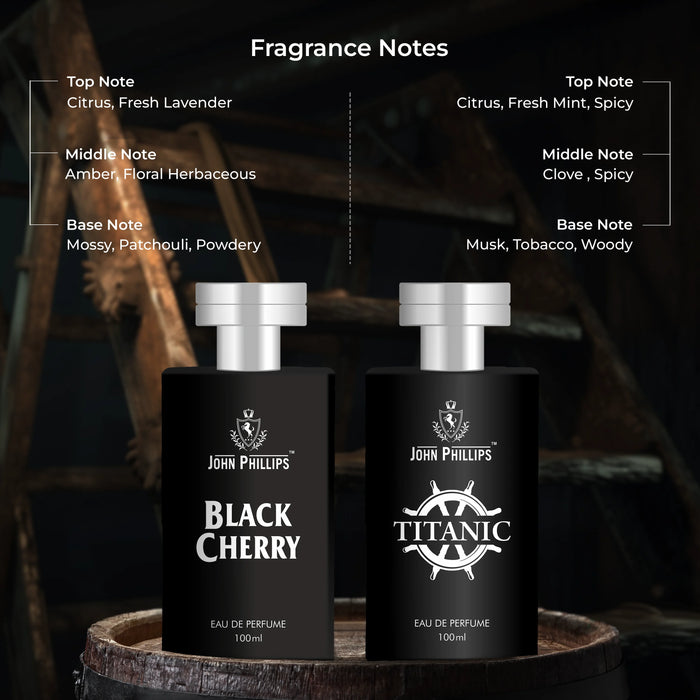 Black Cherry & Titanic | Fragrance Combo Set for Him & Her ( 100ml + 100ml )