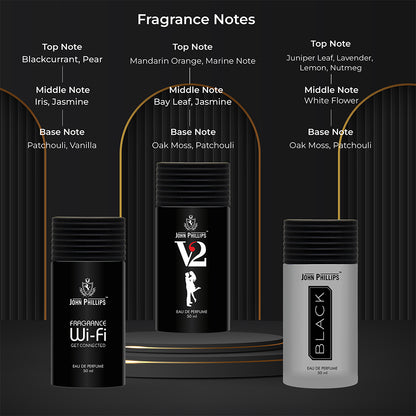 V2 & Wifi & Black | Unisex Fragrance Combo Set ( 60ml + 60ml + 60ml )