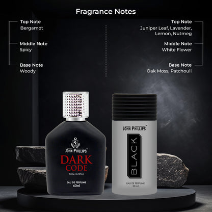 Black & Dark Code | Fragrance Combo Set for Him ( 50ml + 60ml )