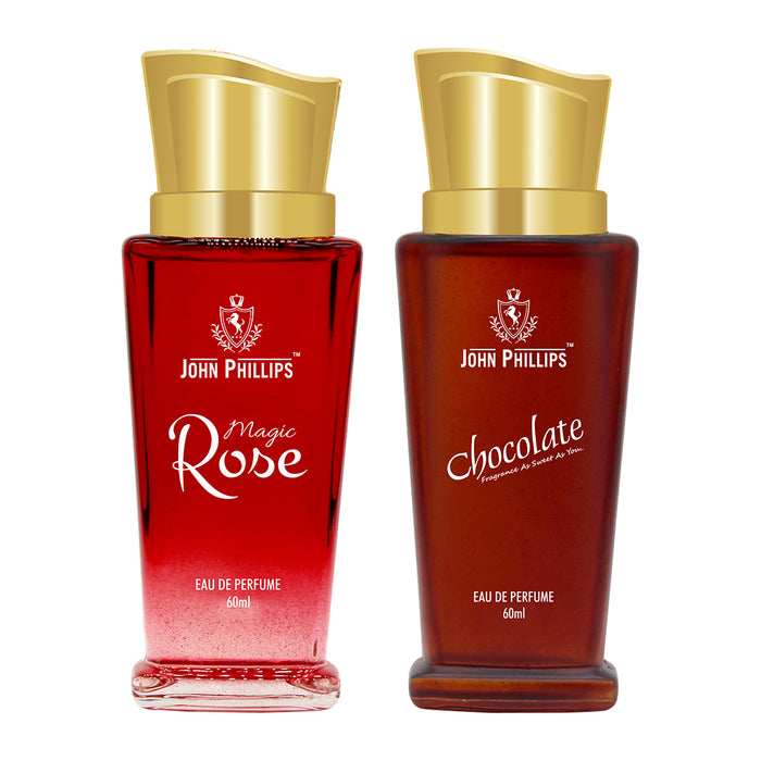 Rose & Chocolate - Unisex Fragrance Combo Set ( 60ml x 2 )