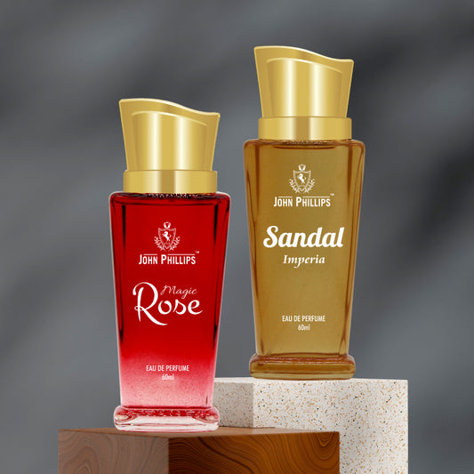 Rose & Sandal - Unisex Fragrance Combo Set ( 60ml x 2 )