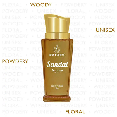 SANDAL SandalWood Chandan Earthy & Hint of Rose Skin Friendly & Long Lasting Eau De French Perfume by Marconi Ideal for Men & Women Unisex Best Fragrance For Morning & Travel Fragrance