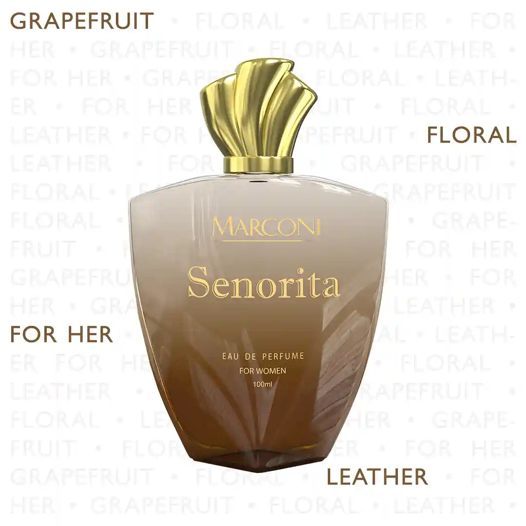 SENORITA  Citrus Leather  Skin Friendly & Long Lasting  Eau De French Perfume by Marconi  Ideal for Women  Best Fragrance For   Morning  Gym