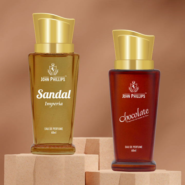 Sandal & Chocolate - Unisex Fragrance Combo Set ( 60ml x 2 )