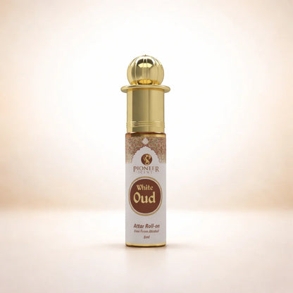 White Oud non alcoholic attar perfume 8ml soft creamy oud fragrance with florals musk spice elegant long lasting attar perfume