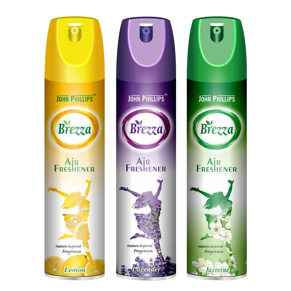 JOHN PHILLIPS BREZZA LEMON, LAVENDER & JASMINE AIR FRESHENER.