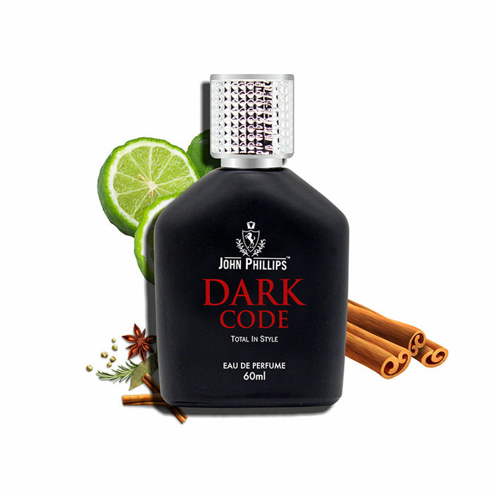 DARK CODE | Skin Friendly & Long Lasting Spicy Perfume | Unisex Fragrance For : Party & Date | 60 ML - 1000+ Sprays
