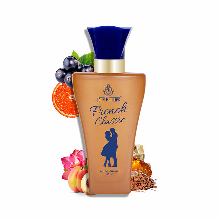 FRENCH CLASSIC | Skin Friendly & Long Lasting Perfume | Women Fragrance For Morning,Travel & Date | 60ML - 1000+ Sprays
