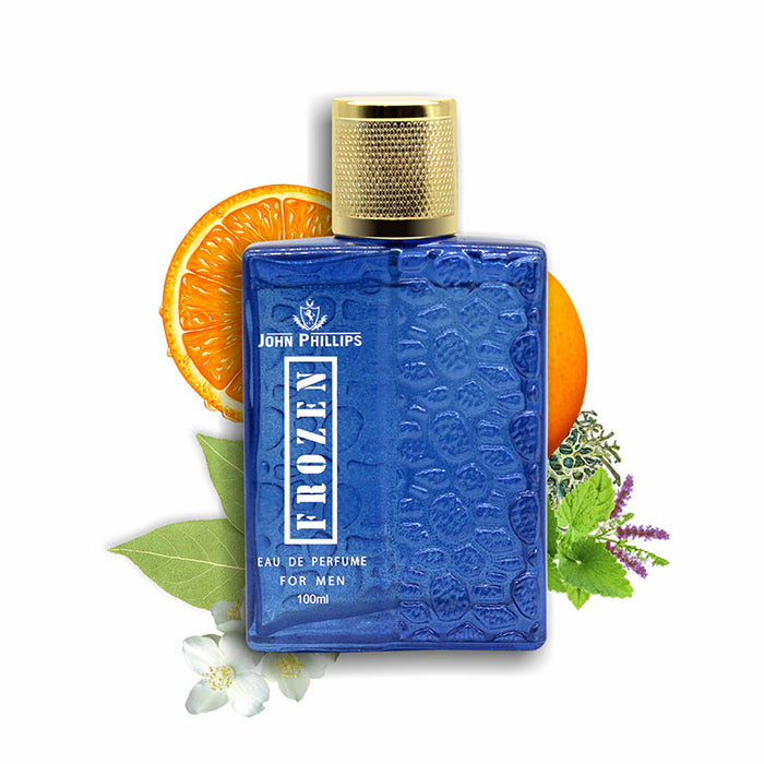 FROZEN | Skin Friendly & Long Lasting Perfume | Men Aquatic Fresh Fragrance For Morning & Travel | 100 ML - 1600+ Sprays