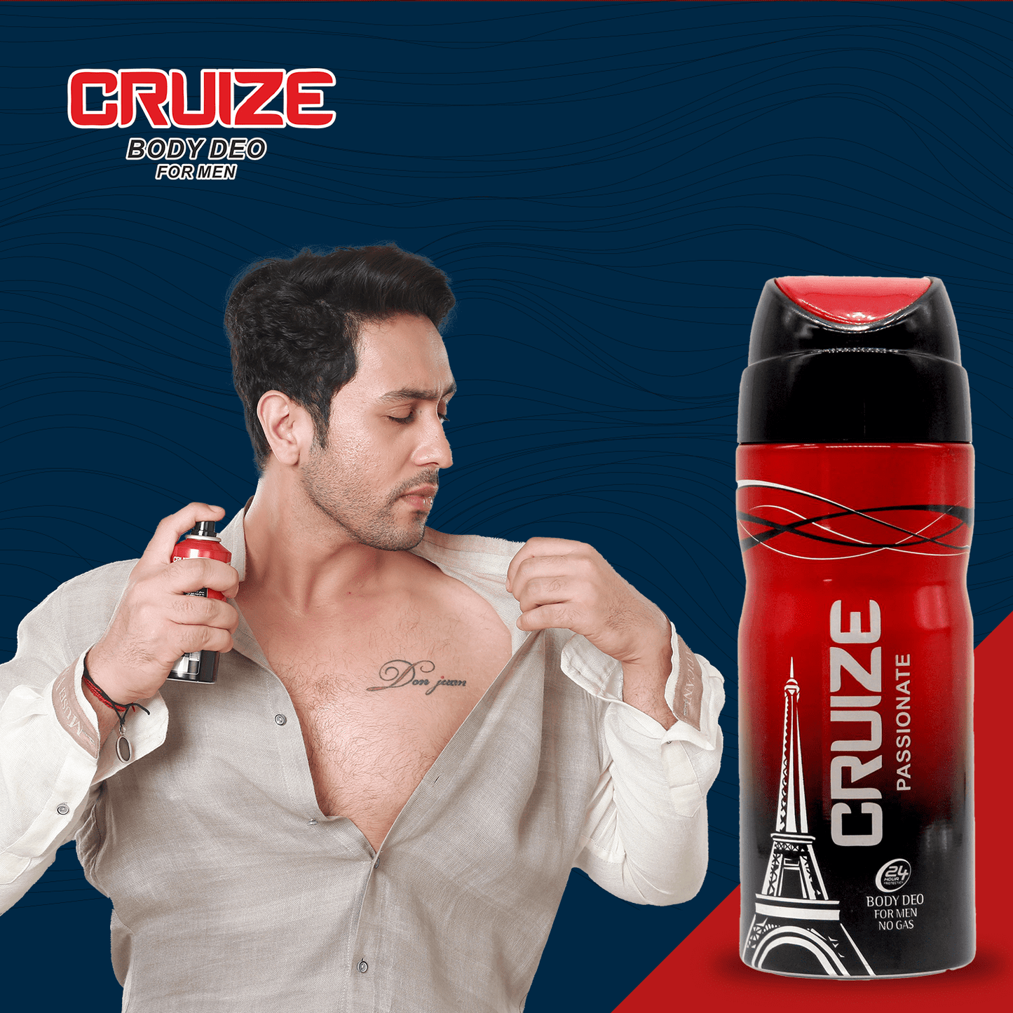 Cruize Phantom & Passionate No Gas Deo For Him ( 150ml x 2 )