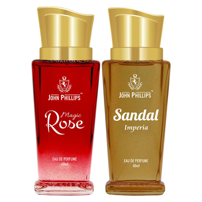 Rose & Sandal - Unisex Fragrance Combo Set ( 60ml x 2 )